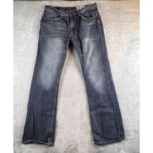 TK Axel Jeans Men's 34x34 Blue Med Wash Denim, Slim Straight Cowboy